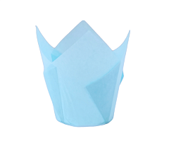 Форма бумажная "Тюльпан" 5 х 8 см, голубая 50 шт